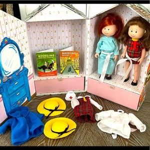 1999 Vintage Madeline Dolls and Carry Case by Ludwig Bemelmans
